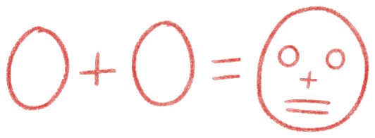 Dessin : 0 + 0 = la tête à Toto